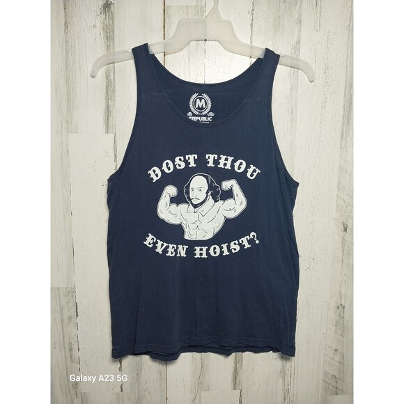 Dost Though Even Hoist Men's Medium Blue Tsnk - Picture 1 of 4